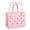 PINK（SIZE:14.96x5.12x12.6 Inches）, variant on ROVTIULI Home Beach Bag 2025 Pvc Reinforced Compartment Mesh Hole Punch Tote For Storage