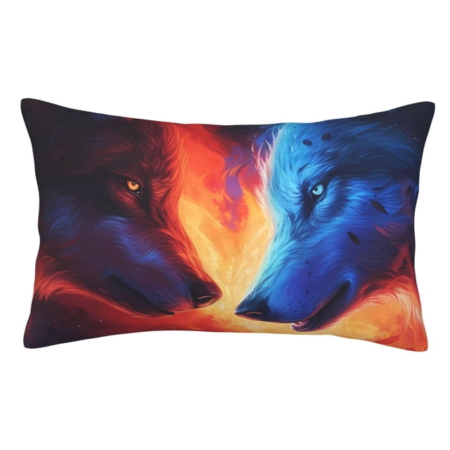 Balery Wolf Funda de Cojín Estampada, Regalos para Mujeres, Regalos de Amor para Ella, Regalos para Novia o Esposa, Funda de Almohada-20"x30"