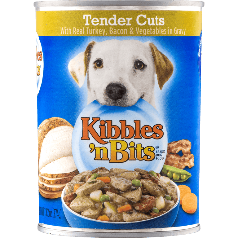 Kibbles 'n Bits Dog Food Tender Cuts with Real Turkey, Bacon & Vegetables  in Gravy