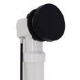 thumbnail image 6 of Westbrass D50P45SRE-62 45" Cable Drive Bathtub Drain Trim with Rotary Overflow Cover Knob, Pop-Up Stopper Sch. 40 PVC Fittings, Matte Black, 6 of 12
