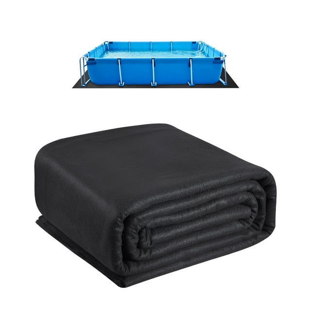 VEVOR Tapis Doublure de Piscine Rectangulaire 12x24, Tapis de Piscine Épais Robuste, Empêche les Perforations