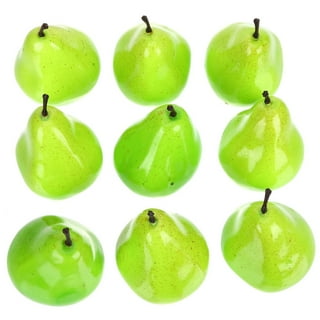 Artificial Bartlett Pear, Box of 12 Fake Pears 5 Color Choices Life-sized  Pears