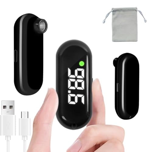 Medical Forehead Digital Thermometer with Backlight Fever Alarm,Accurate for Adults and Kids (Black)
