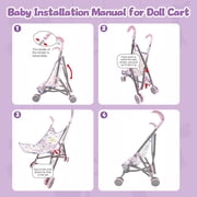 Aijohnny Baby Doll Stroller Toys Set with 12 Baby Doll, Dining Chair, Accessories and 2 Sets Clothes, Baby Doll Toys for Kids 3-8 Gifts