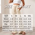 thumbnail image 6 of Morttic Women's High Waist Wide Leg Pants – Tie Waist Slit Design Solid Loose Boho Summer Beach Vacation Flared Trousers Dark Brown，XL, 6 of 6