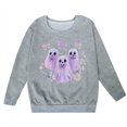 thumbnail image 4 of XIYON Little Girl Sweatshirt Halloween Cute Print Long Sleeve Crew Neck Sweatshirt Kids Soft Pullovers Top Clothes For Girls Hallowmas‌ 6-7 Years, 4 of 4