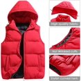 thumbnail image 3 of LAICAIW Men's Quilted Winter Vest Outdoor Removable Hooded Padded Puffer Vest, 3 of 6