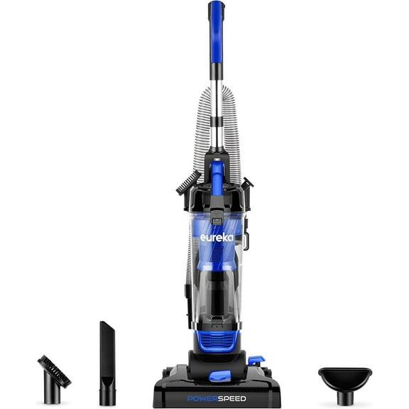 Eureka PowerSpeed Lightweight Powerful Pet Upright Vacuum Cleaner, for Carpet and Hard Floor, Suction with Upgrated Cyclone, New Model NEU280 (Blue)