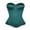 Dark Green #1, variant on Satin Corset Tops for Women Strapless Bustier Neckline Boned Bodice Lingerie Party Clubwear Pink M