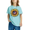 thumbnail image 4 of MKOSPLRT 3-10 Years 4th of July Shirts for Kids Girls Boys Flower USA Flag Shirts Short Sleeve Crew Neck Loose T Shirts Summer Tops, 4 of 6