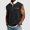 A569 Black, variant on Tank Top for Men Stand Collar Sleeveless Athletic Gym Workout Bodybuilding Regular Fit Solid Basic Waffle Knit Texture Zip Up Detail Lightweight Breathable Summer Tops