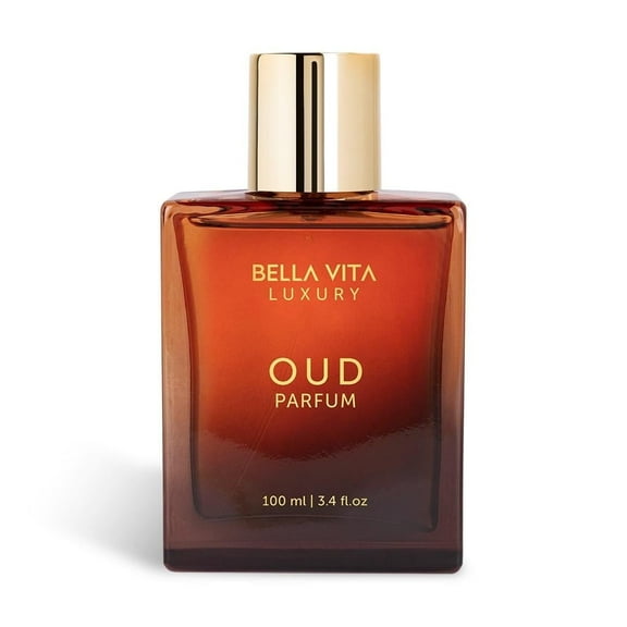 BellaVita Luxury OUD Unisex Perfume For Men & Women | Notes of Caramel, Carnation, Oudh, Vanilla, Cedarwood | Long Lasting Fragrance, Woody & Oriental Parfum, 100 ml