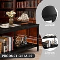 thumbnail image 5 of SuperDeal 2-Tier Compact Coffee Table Industrial Cocktail Desk W/ Storage Shelf for Small Apartment Living Room, Black, 5 of 9