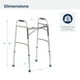 thumbnail image 4 of Andador plegable Drive Medical Deluxe de 2 botones, ligero, para adultos mayores y niños, capacidad de peso de 159 kg, color plateado, 4 of 5