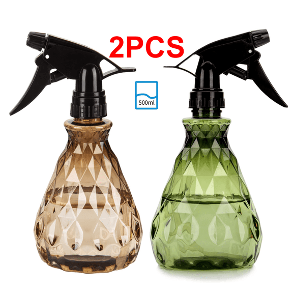 2 Pcs Spray Bottles, 500ml/17oz Empty Water Spray Bottles, Plastic Reusable Adjustable Mist Sprayer Squirt Bottles Containers for Cleaning Solutions, Gardening, Plants