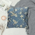 thumbnail image 2 of JEUXUS  Crane Throw Pillow Case Cushion Covers Flying Bird Flower Blue White for Couch Bed Sofa Car Waist, 2 of 5