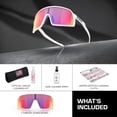 thumbnail image 3 of Oakley OO9462 Sutro S Rectangle Shaped Non-Polarized Sunglasses for Men - Includes Official Eyewear Kit - Matte White Frame with Prizm Road Lens, 3 of 7