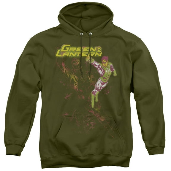 Gl Lantern Spray Adult Pullover Hoodie Sweatshirt Military Green
