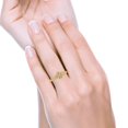 thumbnail image 6 of Yellow Tone, Simulated Cubic Zirconia Size-6 Wedding Engagement Ring Band 925 Sterling Silver, 6 of 7