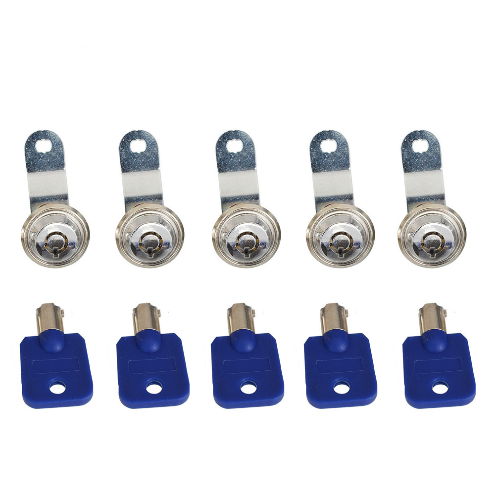 5* Cam Lock 27mm For Pinball Machine Arcade Cabinet Door Cupboard Lock Gaming Device Parts Accessories