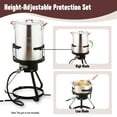 thumbnail image 6 of Feasto 10 Qt Aluminum Outdoor Propane Gas Fish Fryer Pot Kit with Strainer Basket, 50,000 BTU Burner, Adjustable 0-5 PSI Regulator, Perfect for Boiling and Frying, 6 of 9