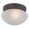 thumbnail image 2 of Thomas Lighting Mushroom 1 Light Flush, Brushed Nickel/White Glass - 7021FM-20, 2 of 2