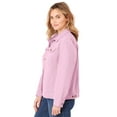 thumbnail image 3 of Woman Within Plus Size Stretch Denim Jacket Cropped Jean Jacket, 3 of 6