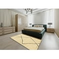 thumbnail image 4 of Ahgly Company Indoor Rectangle Abstract Sun Yellow Solid Area Rugs, 8' x 10', 4 of 6
