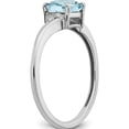 thumbnail image 2 of Sterling Silver Rhodium-Plated Aquamarine And Diamond Ringsize 8 (Width 1.4) - Jbsp, 2 of 5
