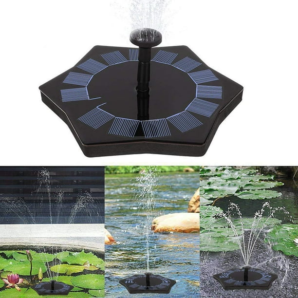 GLiving Solar Fountain with Battery Backup,1.4W Free Standing Solar
