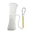 thumbnail image 2 of Hollow Braided Fishing Nylon Rope, with Spring Hook, High Strength, Durable Cord for Fishing Tent Rope Commercial Hiking Indoor White, 2 of 8