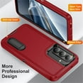 thumbnail image 3 of Para Samsung Galaxy S26 5G Funda para Teléfono de 6,3" con Soporte Incorporado, Funda Protectora Resistente a Prueba de Golpes/polvo/caídas de Grado Militar para Samsung Galaxy S26 5G,Rojo, 3 of 8