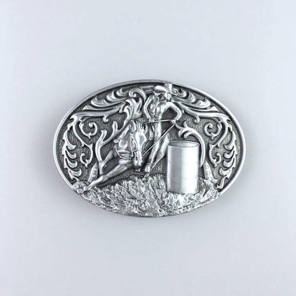 Antique Silver Cowgirl Rodeo Raceing Western Belt Buckle Hebilla also Stock in the US