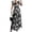 Black, variant on JoveMarine Summer Dresses for Women 2026 Floral - Print V-Neck Long Waist Cinching Flowy Maxi Dress with Elastic Back for Beach Resort,Black L
