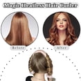 thumbnail image 3 of Rizadores de pelo sin calor para cabello largo durante la noche, diadema rizadora de seda sin calor con rulos de espuma suave, azul, 3 of 5