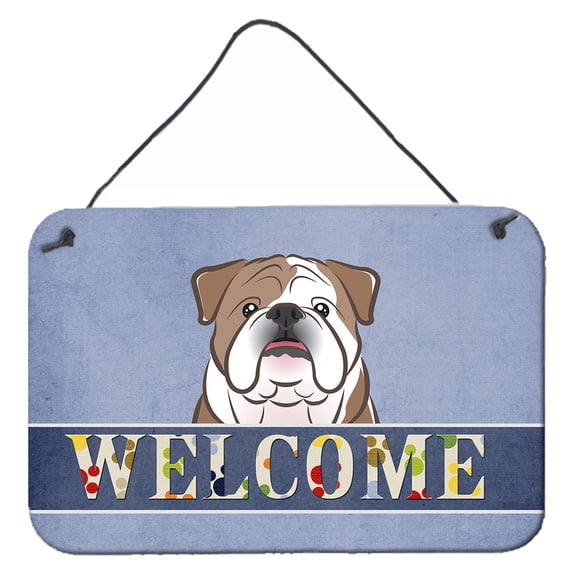 Carolines Treasures BB1405DS812 English Bulldog Welcome Wall and Door Hanging Prints