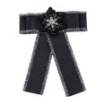 thumbnail image 1 of Design Élégant Nœud Papillon Forme Fleur Broches Femmes Vêtements Assortis Chemise Habillée Dames Broche Strass Bijoux Fins, 1 of 5