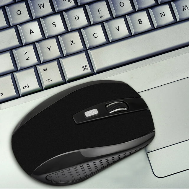 serony Computer 2.4Ghz Wireless Optical Mouse with USB Receiver 6 Buttons Gaming Mice 800/1200/1600DPI Desktop PC Laptop Accessories Matte Black