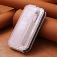 thumbnail image 5 of Zipper Wallet Case for Google Pixel 7 Pro with Card Holder Slot, PU Leather Adjustable Kickstand Flip Handbag Phone Cover for Google Pixel 7 Pro SDLL Rose Gold, 5 of 14