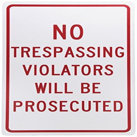 NMC TM142G NO TRESPASSING VIOLATORS WILL BE PROSECUTED Sign - 12 in. x ...