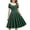 Blackish Green, variant on Polka Dot Retro Short Sleeve Swing Dress for Girls 5-16Y,Notch Lapel Dress, Vintage 1950s A-Line Party Dress for Tweens,Cute Summer Outfit for Casual Daily Wear and Formal Occasions Light Green