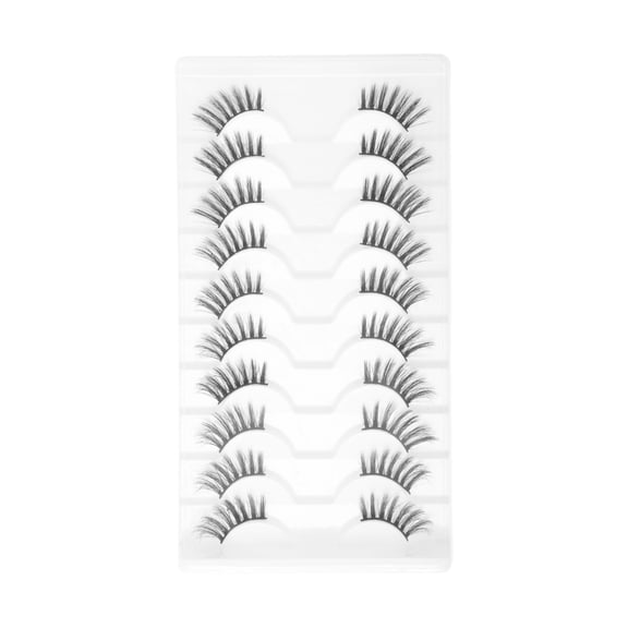 Unique Bargains 10 Pair Dense False Eyelashes for Makeup Black J07