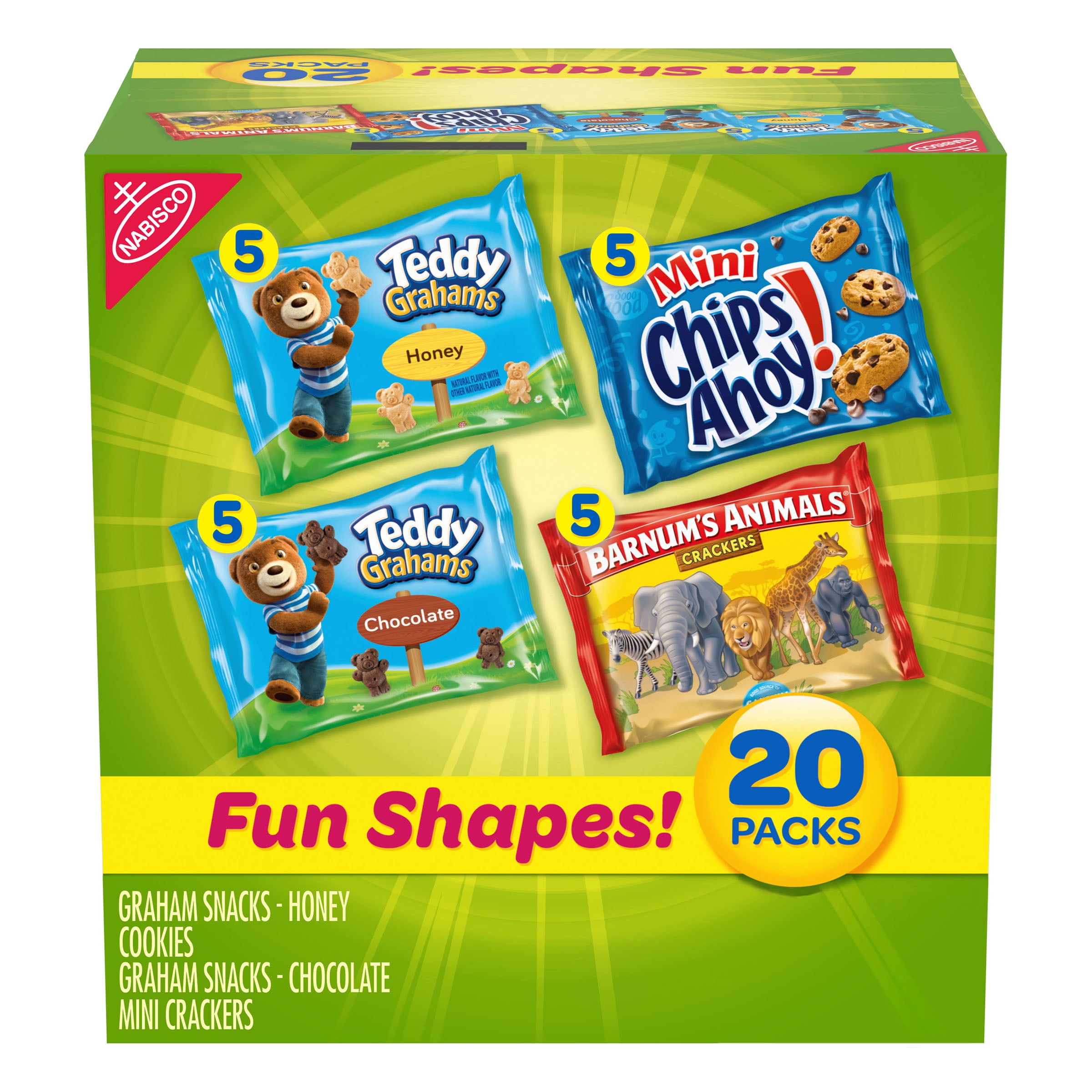 Nabisco Fun Shapes! Cookies & Crackers Variety Pack, 1 Oz., 20 Count