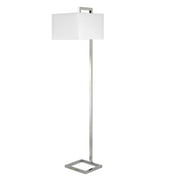 Hudson & Canal FL0414 Grayson Polished Nickel Floor Lamp with Square Shade