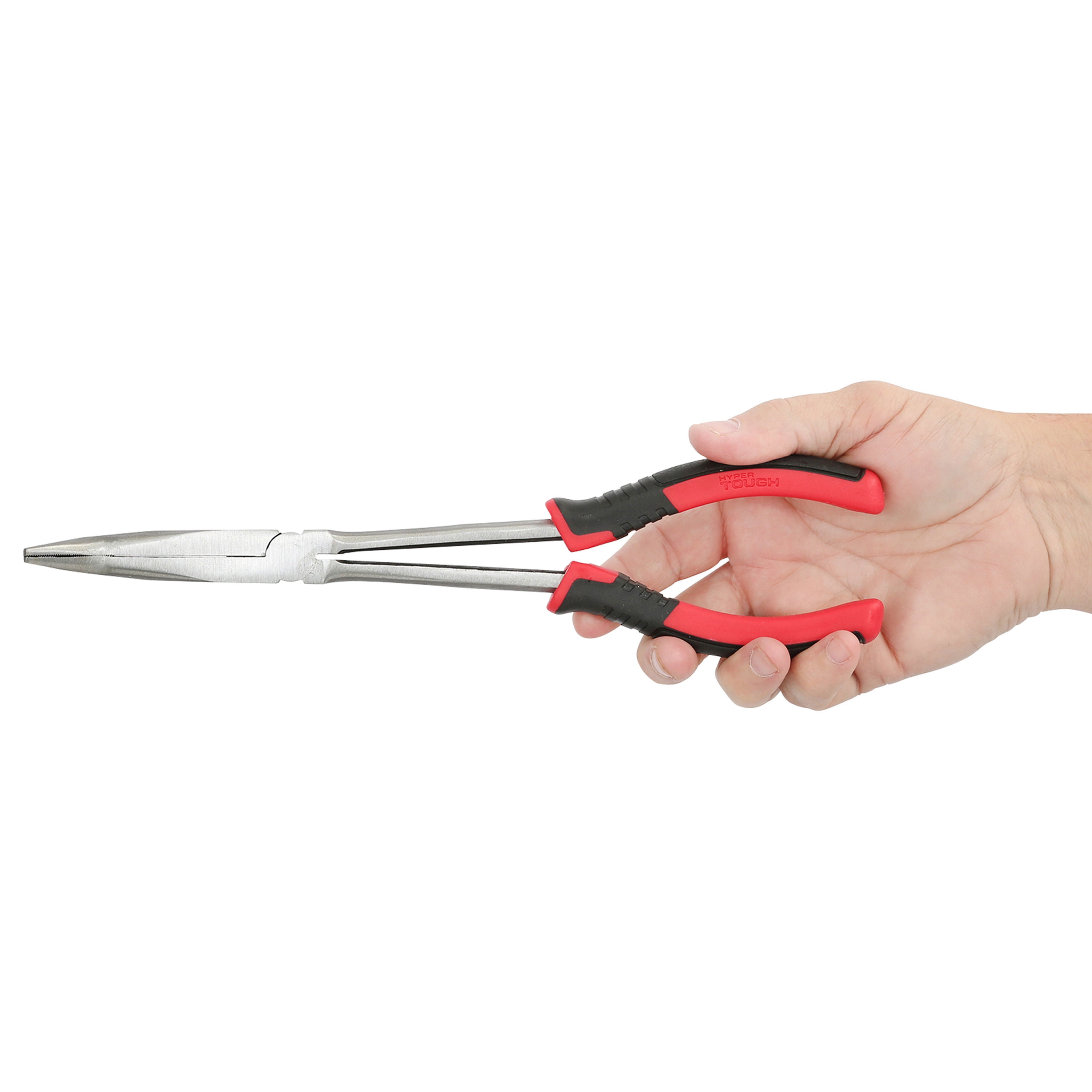 Hyper Tough 11-Inch 45 Degree Long Nose Pliers with Ergonomic Soft Grip