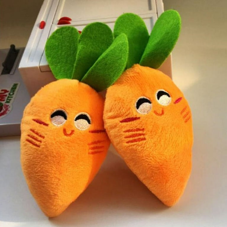Dog Squeaky Carrot Dog Toys Plush Stuffed Soft Puppy Chew Toys Interactive  Pet Supplies for Small Medium Dogs Dental Care - AliExpress
