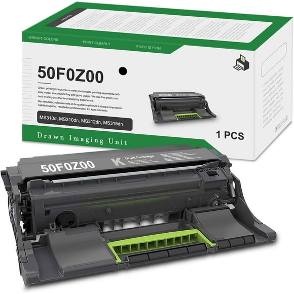 50F0Z00 Black Imaging Unit(1-Pack) - Drwn50F0Z00 Imaging Unit Replacement for Lexmark MS310d, MS310dn, MX310dn, MS410dn, MS415dn, MX410de, MX417de, MS510dn, Printer