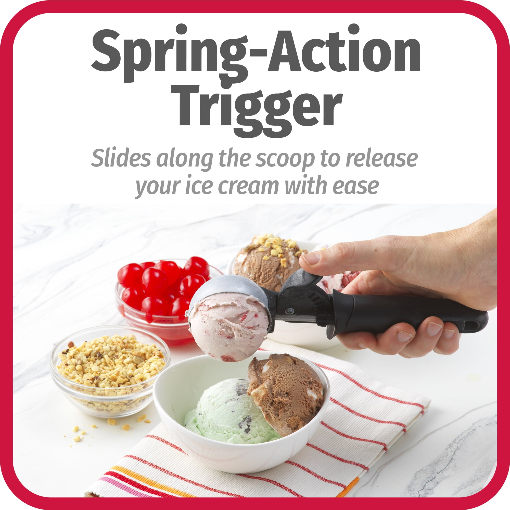 Ice Cream Scoop With Handle Ice Cream Scoop With Trigger - Temu