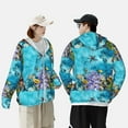 thumbnail image 4 of Fuzoiu Corals and Tropical Fish Print Unisex Sun Protection Hoodie,UPF 50+ Light Jacket,Full Zip Sun Protection Hoodie,Long Sleeve Sun Shirts,for Outdoor Activities-Medium, 4 of 7