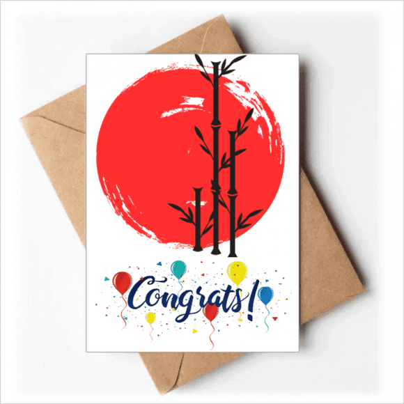 Red Black Japan Brush Wedding Cards Congratulations Greeting Envelopes
